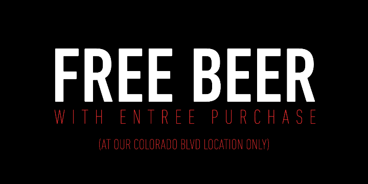 FREE BEER (Colorado Blvd. Location Only) - Partner Offer Image