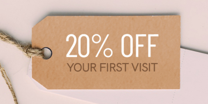 20% OFF on your first visit - Partner Offer Image