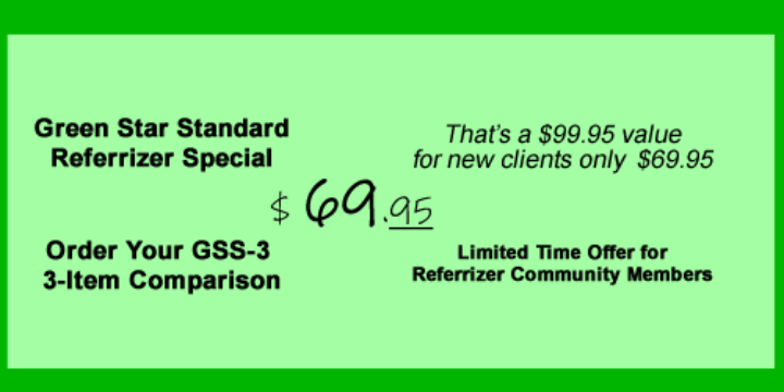 $69.95 for GSS-3 3-Item Comparison at Green Star Standard (30% discount) - Partner Offer Image