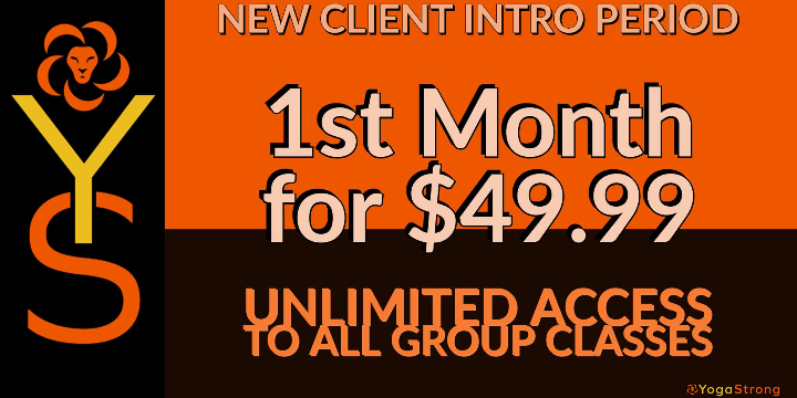 $49.99 for New Student Offer- 30 days for ONLY $49.99! at YogaStrong (61% discount) - Partner Offer Image