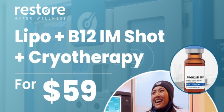 FIRST TIME CLIENT: $59 for B12+Lipo IM Shot and Cryotherapy Session Combo offer image