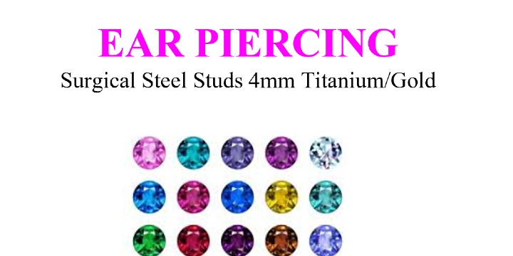 Surgical Steel Studs $75 (save $15) or Titanium Gold $90 (save $20) offer image