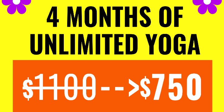  4 Months Unlimited Yoga SPRING INTO SAVINGS SALE offer image