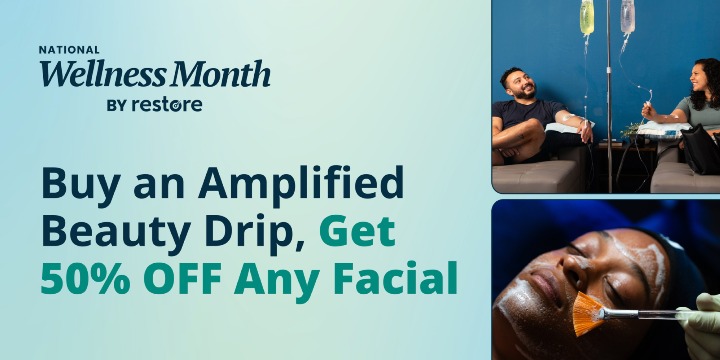 Clone of Buy Amplified Beauty Drip, Get 50% Off Any Facial offer image