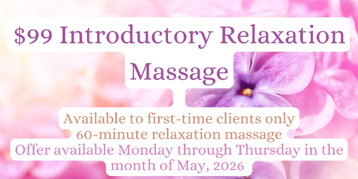 $99 Introductory Relaxation Massage offer image