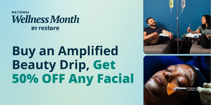 Buy Amplified Beauty Drip Receive 50% OFF Any Facial! offer image