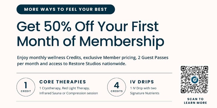 50% off First Month Membership Promo offer image