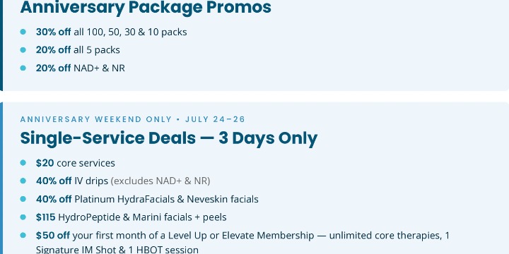 5-Year Anniversary Promotions offer image