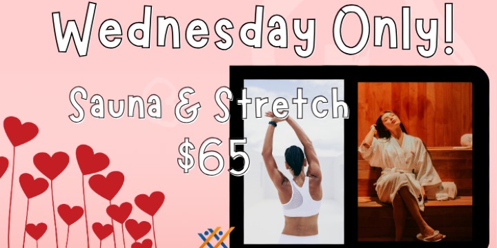 ❤️ 'Love Your Body' Wednesday – Sauna + Stretch $65 offer image