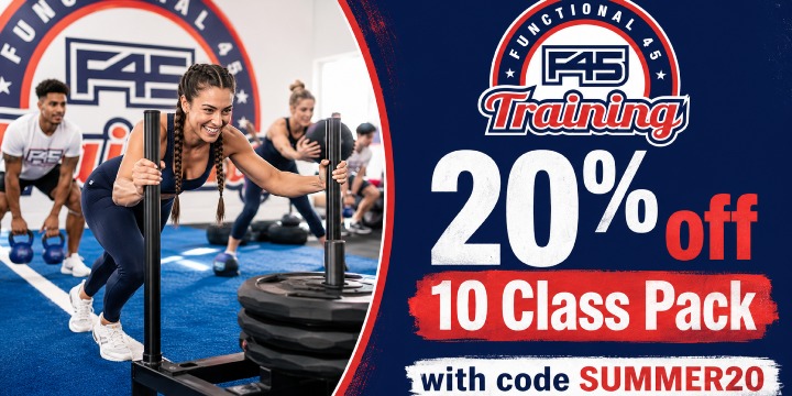 20% off 10 Class Pack! Use Promo Code: SUMMER20 offer image