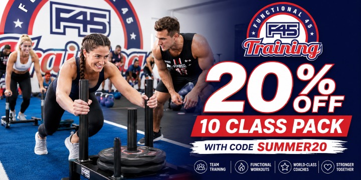 20% off 10 Class Pack! Use Promo Code: SUMMER20 offer image