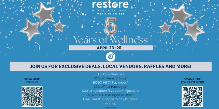 JOIN US FOR OUR 5 YEAR ANNIVERSARY offer image