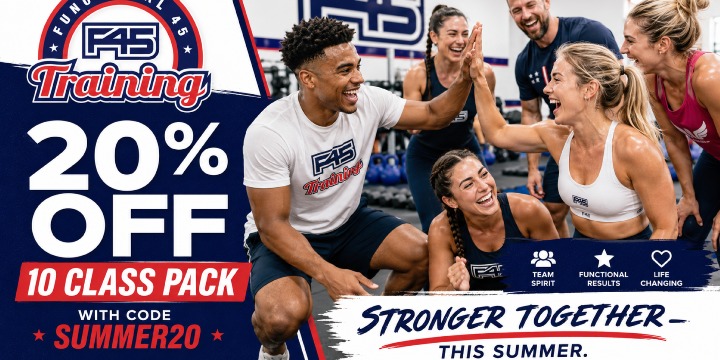 20% off 10 Class Pack! Use Promo Code: SUMMER20 offer image