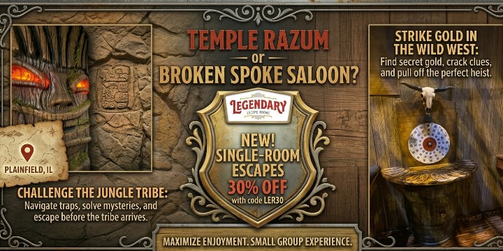 Unlock 30% OFF our NEW Escape Rooms with code LER30 offer image