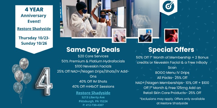4 Year Anniversary Event Promotions! offer image