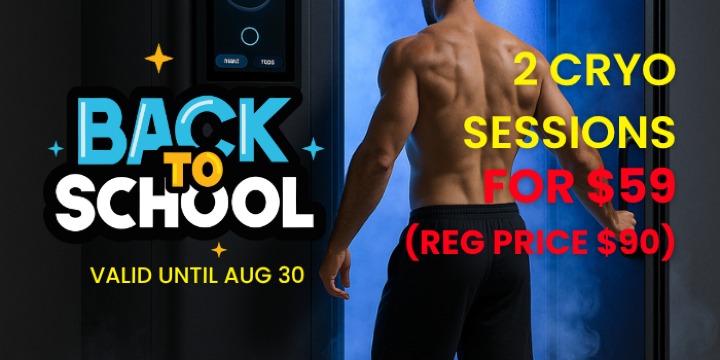 2 CRYO SESSIONS FOR $59 (REG$90) offer image