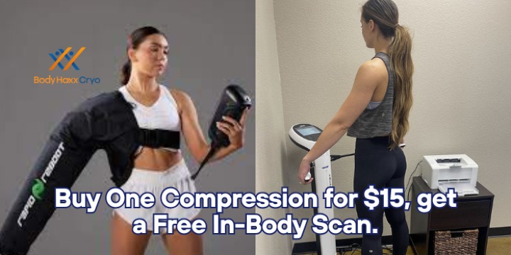 “Recover with compression. Track it with In-Body. See the difference.” Only $15!! offer image