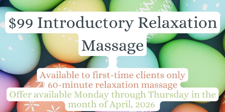 $99 Introductory Relaxation Massage offer image