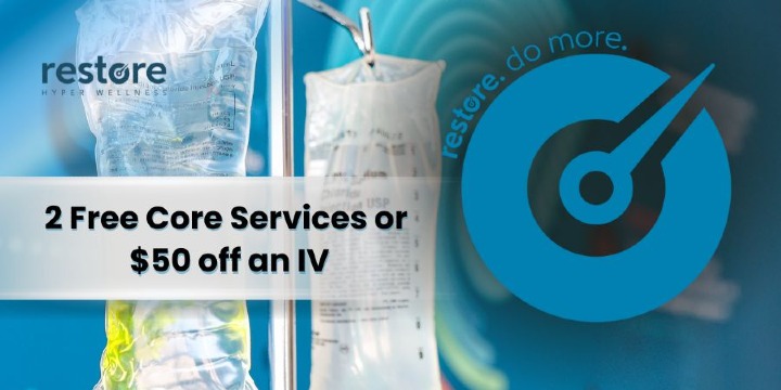 2 Free Core Services or $50 off an IV offer image