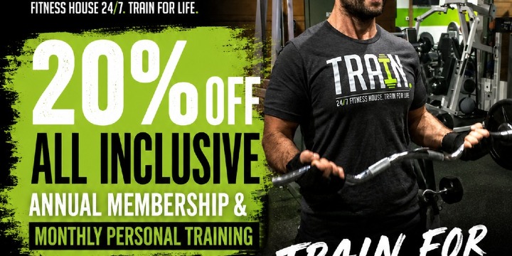 20% OFF ALL Inclusive Annual Membership & Monthly Personal Training offer image
