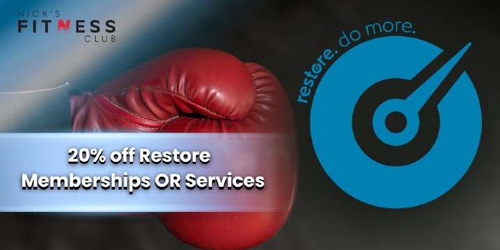 20% off Restore Memberships or Services offer image