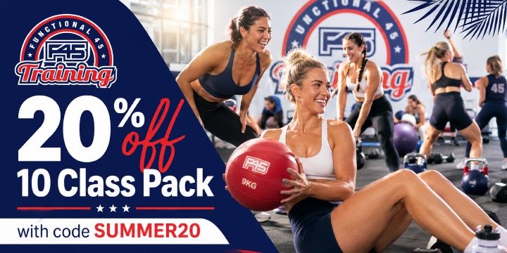 20% off 10 Class Pack! Use Promo Code: SUMMER20 offer image