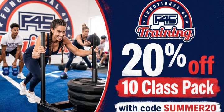 20% off 10 Class Pack! Use Promo Code: SUMMER20 offer image