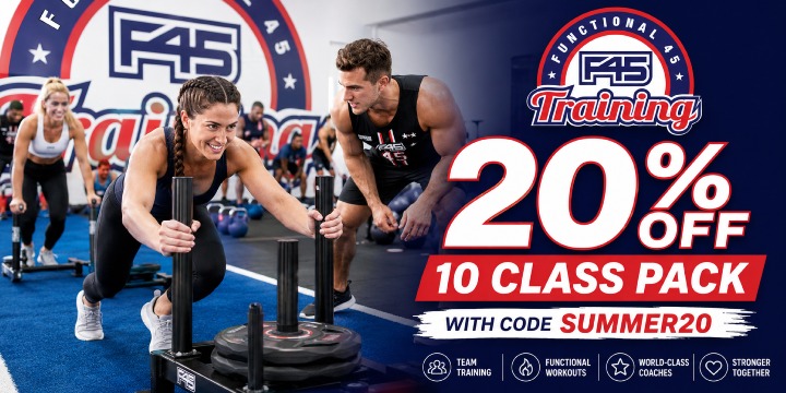 20% off 10 Class Pack! Use Promo Code: SUMMER20 offer image