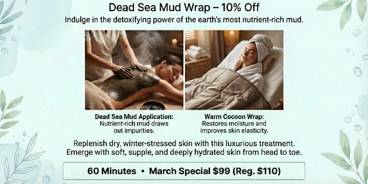 Limited time only  Dead Sea Mud Wrap (Now 10% Off) offer image