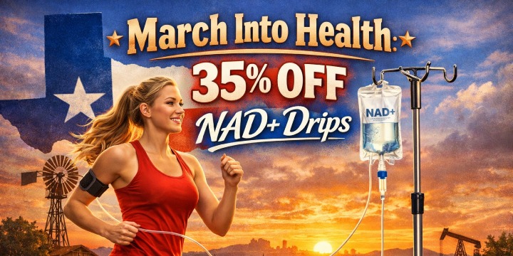 March Into Health: 35% Off NAD+ Drips! offer image