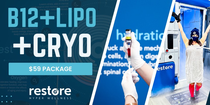 $59 B12 Shot, Lipo Shot & Cryo Package offer image