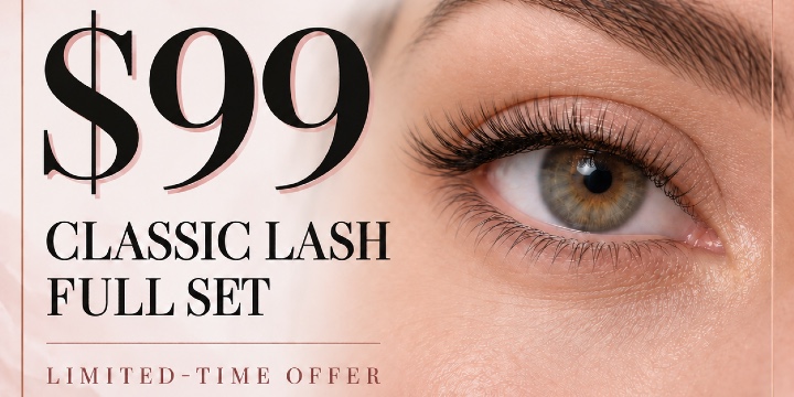 Just $99 for a Full Set of Classic Lashes  offer image