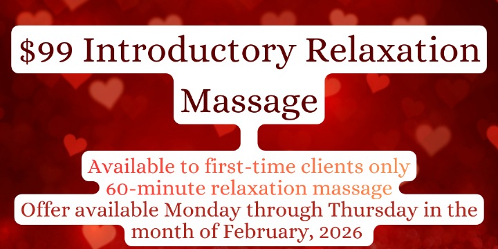 $99 Introductory Relaxation Massage offer image