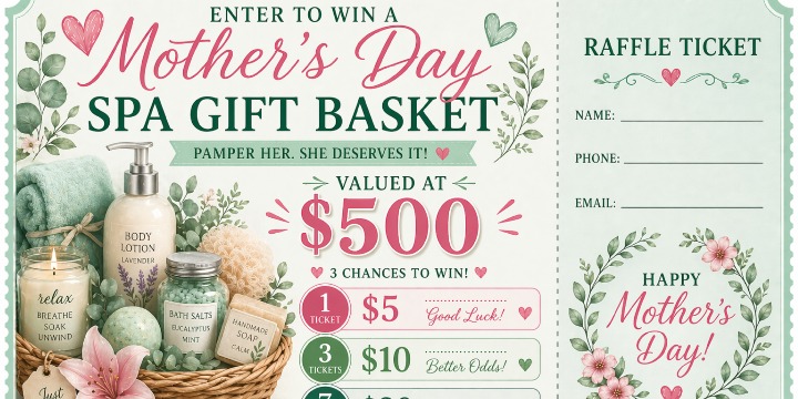 ✨ Mother’s Day Spa Gift Basket Raffle ✨ offer image