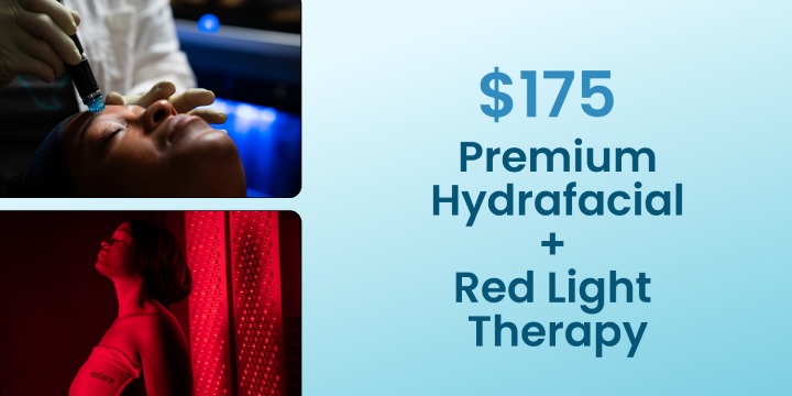 $175 Premium Hydrafacial + Red Light Therapy offer image