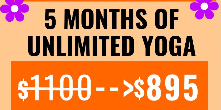 5 Months Unlimited Yoga End of Summer Sale offer image