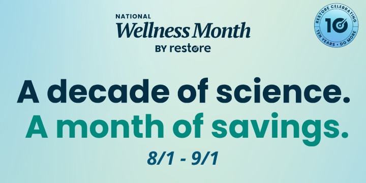 August is National Wellness Month at Restore! offer image