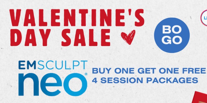 Emsculpt NEO Valentine BOGO on 4-session packages offer image