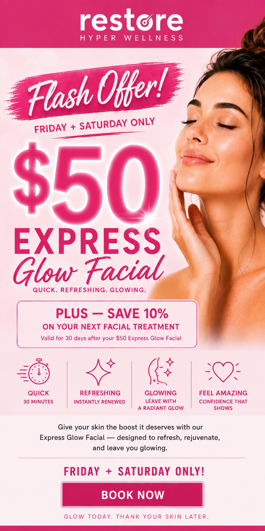 ✨ $50 Glow Facial - This Weekend Only  Image