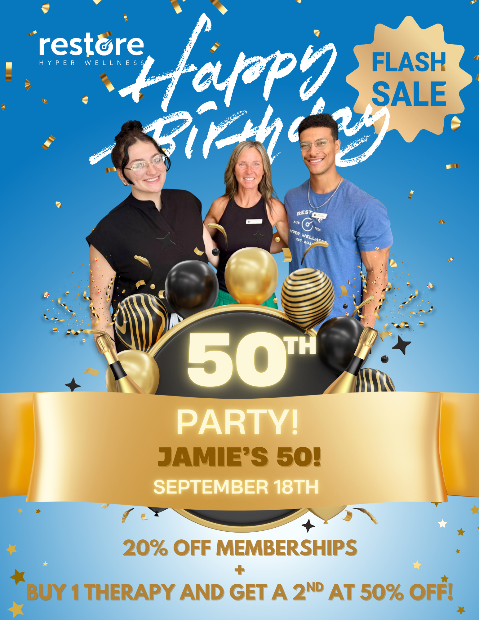 🎉 Flash Sale for Jamie’s 50th – One Day Only! Image