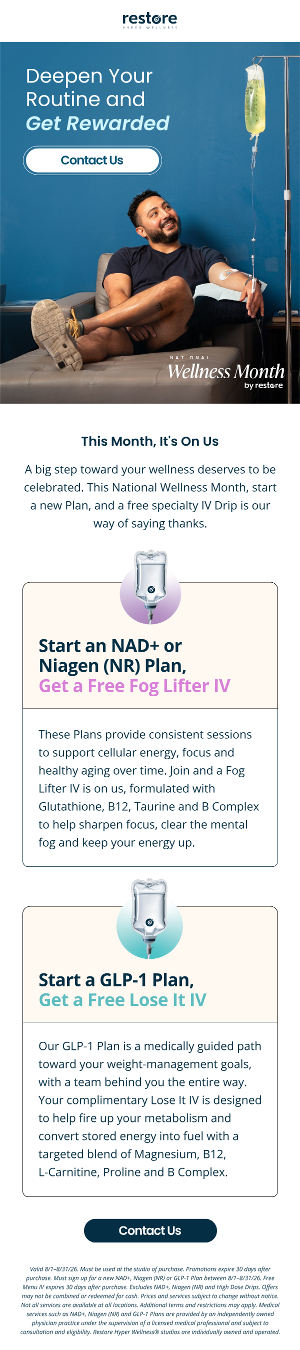 🌟 August starts now — free IV with a new Plan Image